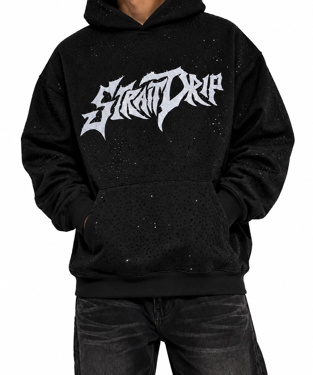 Strait Drip Rhinestone Hoodie