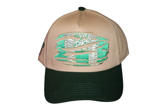 STRAIT DRIP SNAPBACK - TAN/GREEN