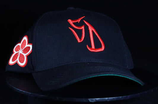 SD BLACK/RED FRANGIPANI SNAPBACK